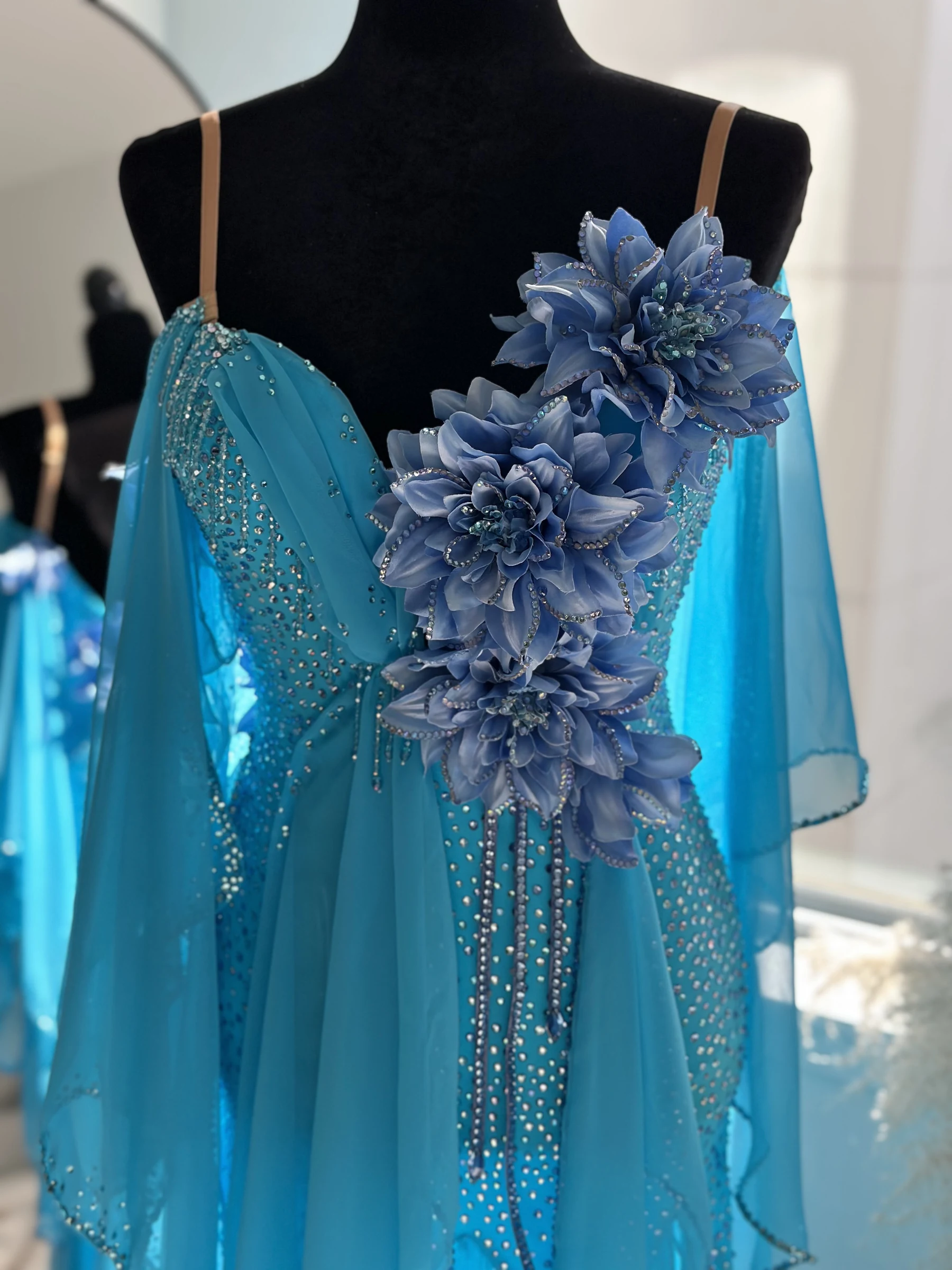 Arctic Dahlia completed gown
