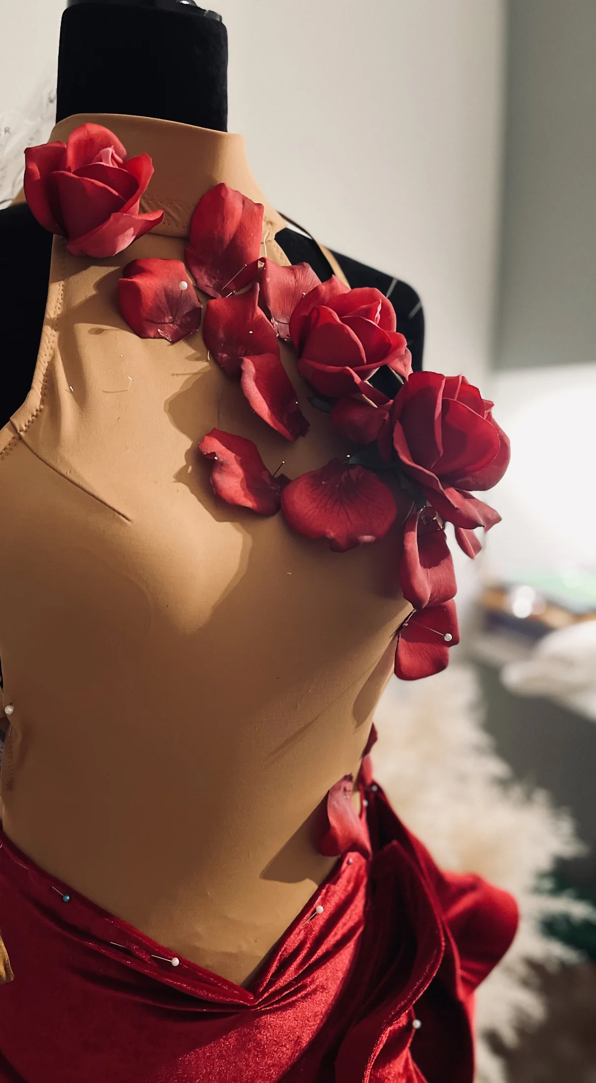 Bloom Beneath Ice gown before crystal embellishment