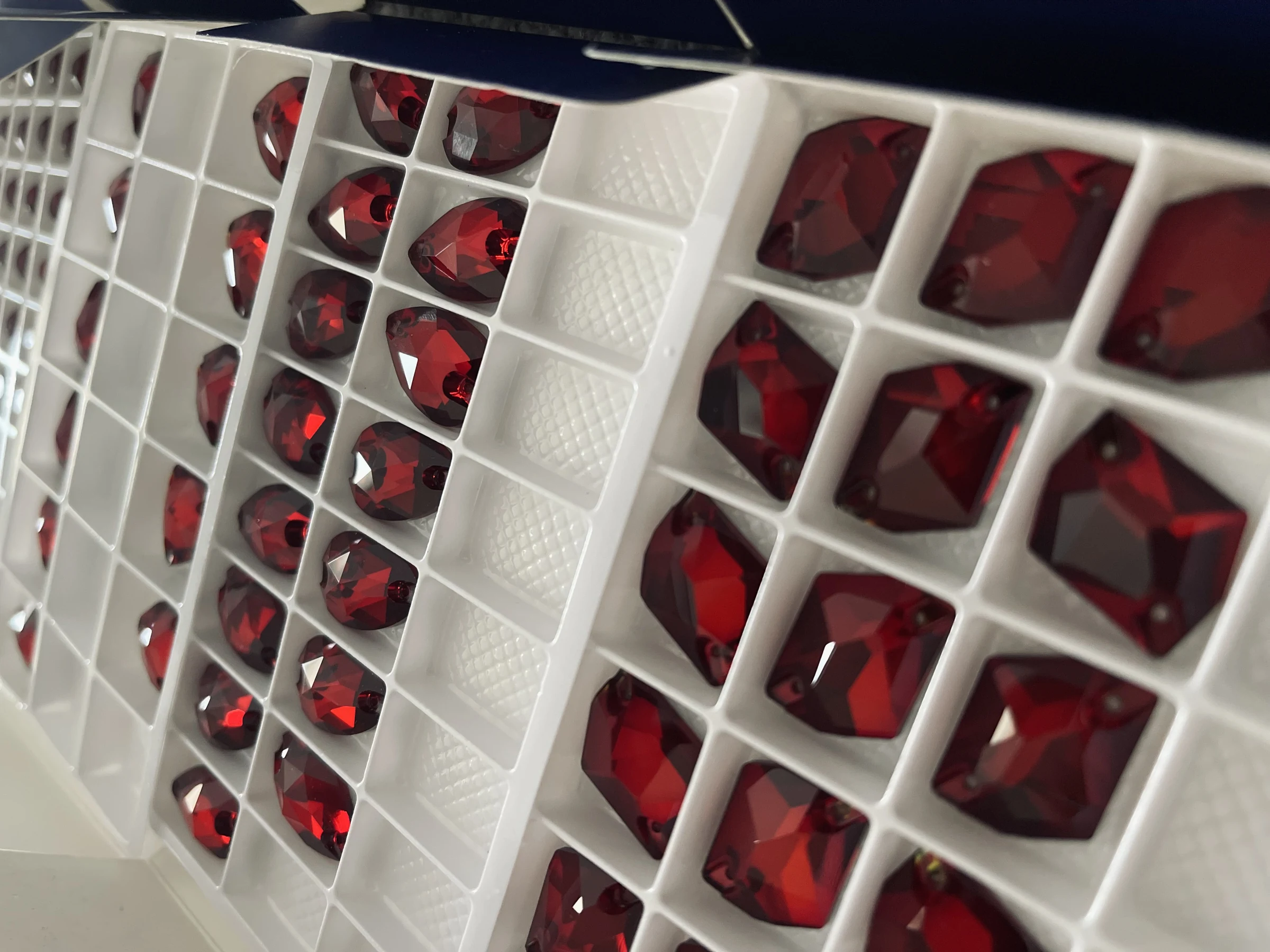 Burgundy crystal and texture study