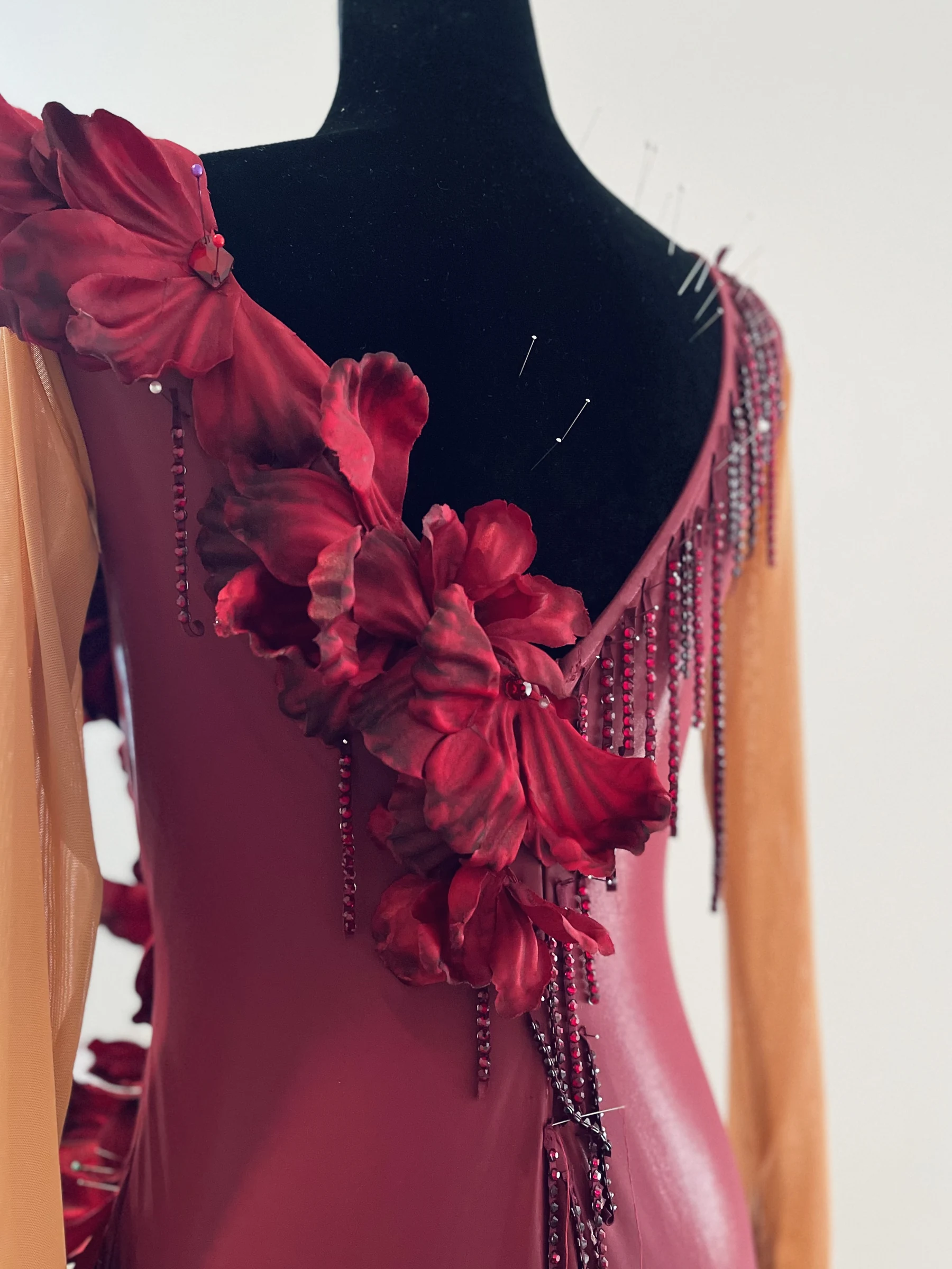 Burgundy Blossom in progress