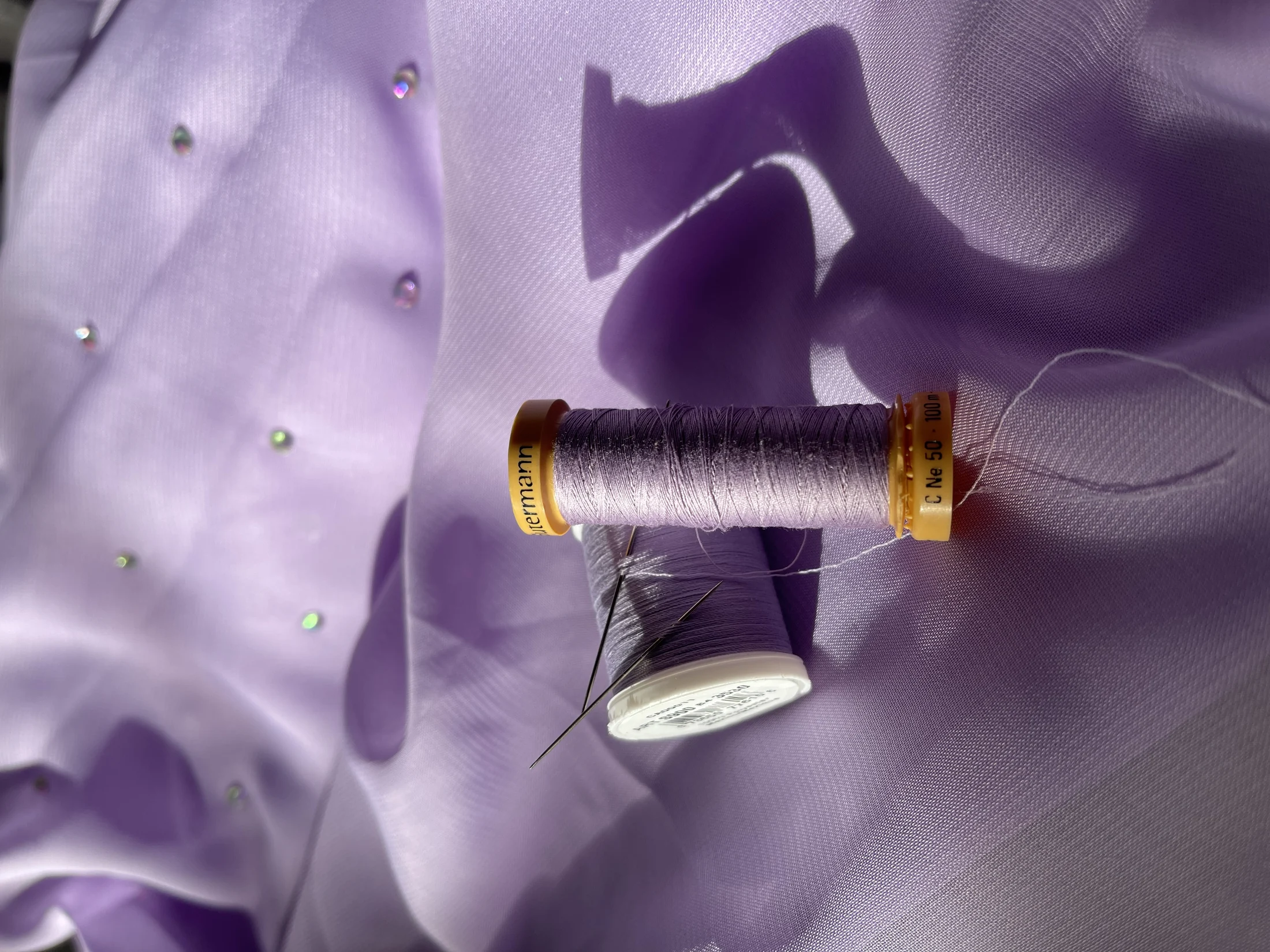 Carnation Veil chiffon skirt and crystal shimmer