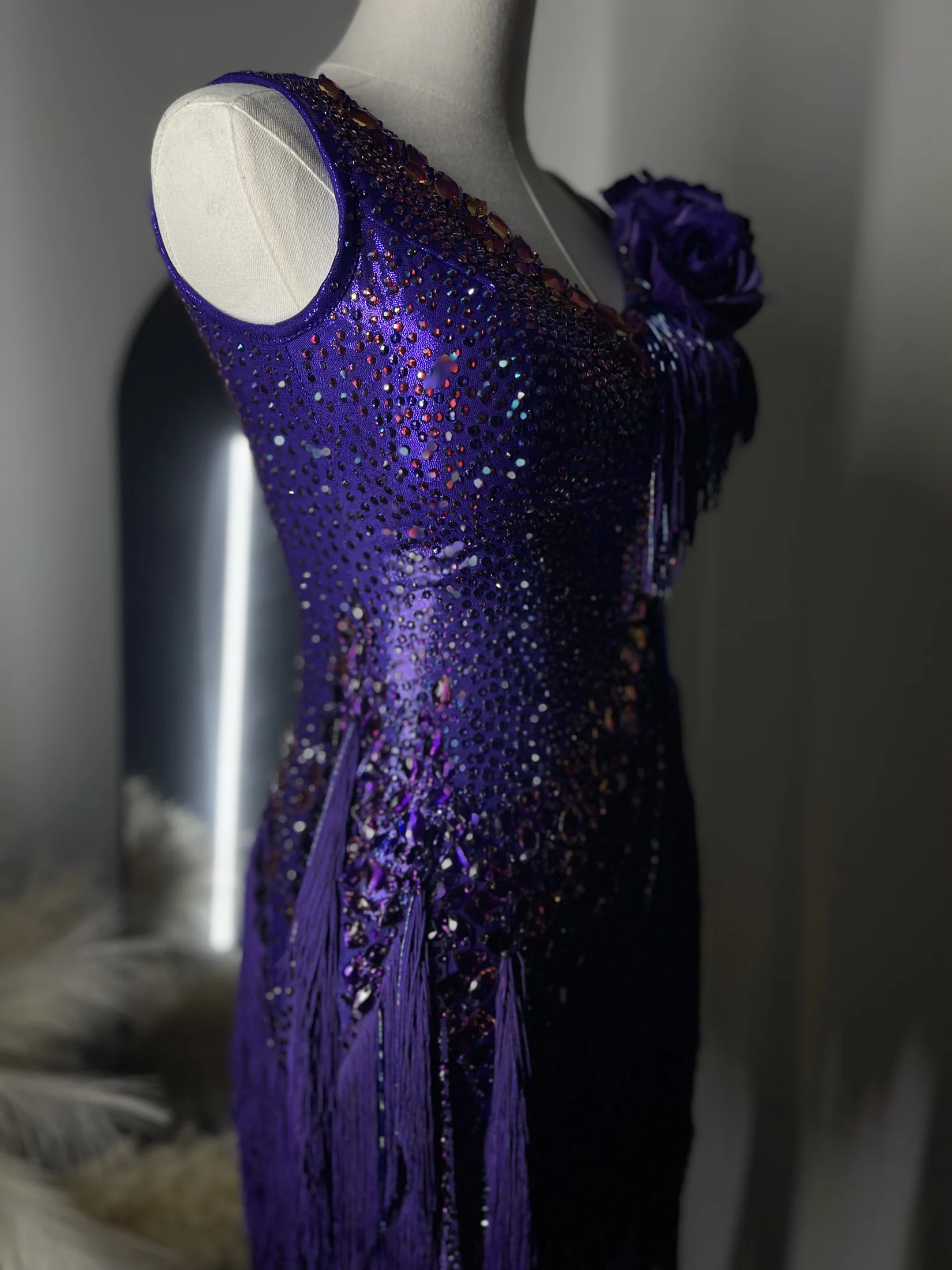 Velocity crystal bodice detail