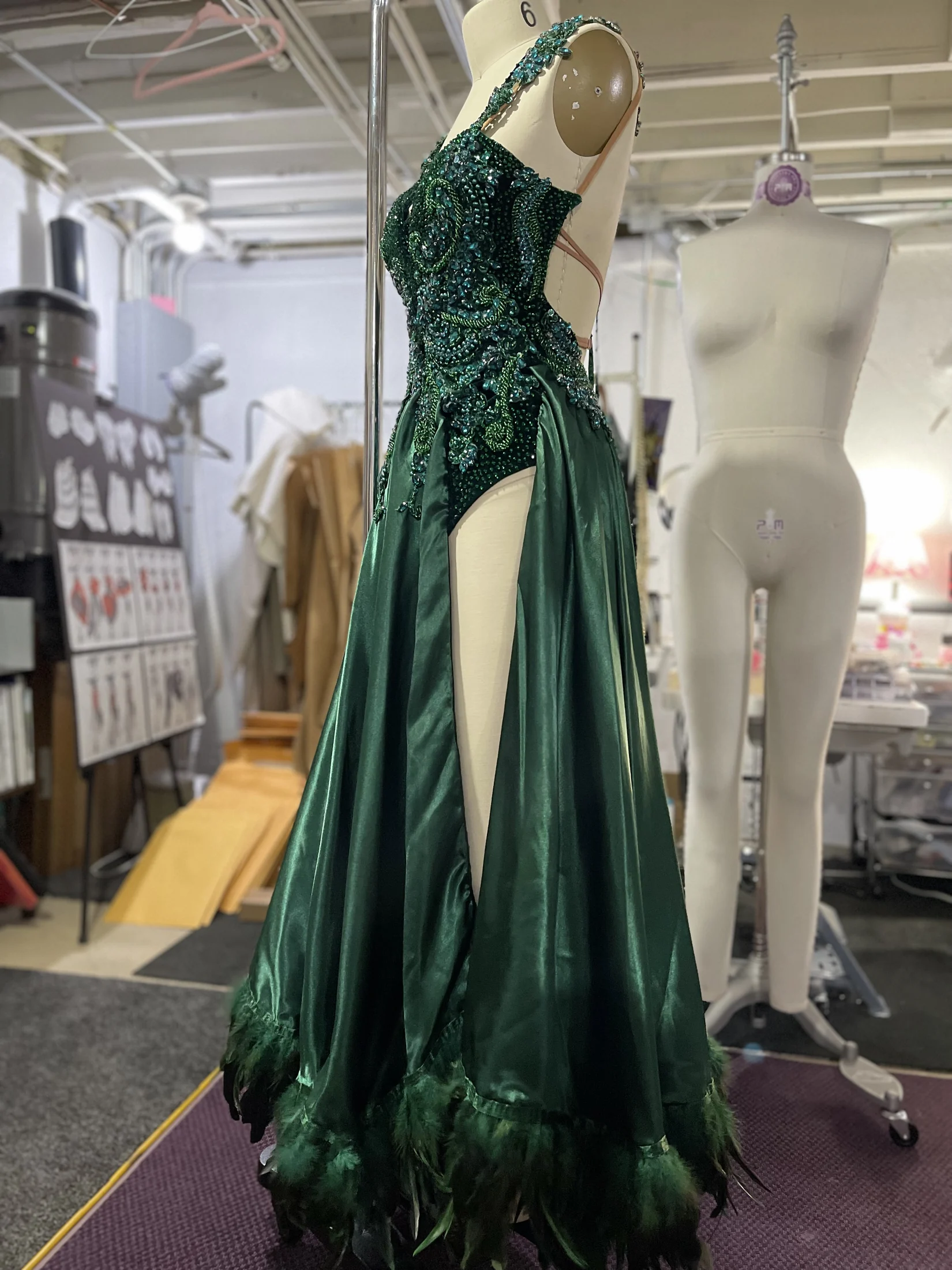 Emerald final dress detail