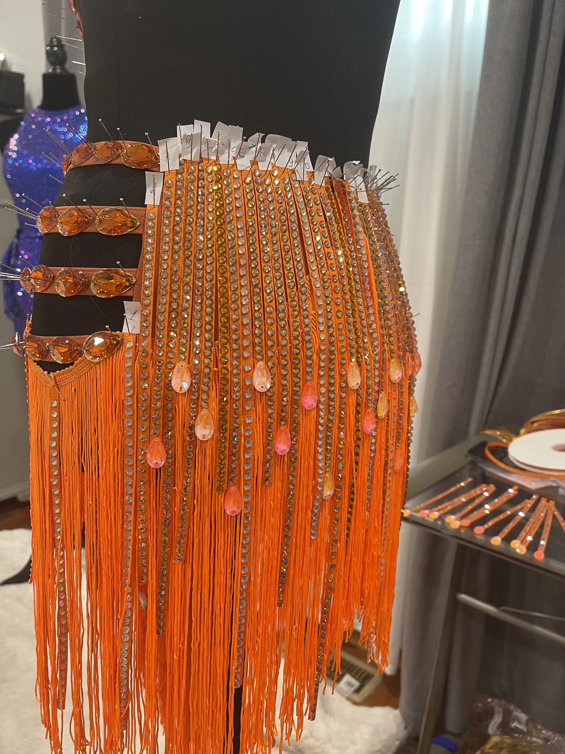 Hand-crafted ribbon and crystal accents